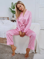 Pijama Longo Corações Pontilhados