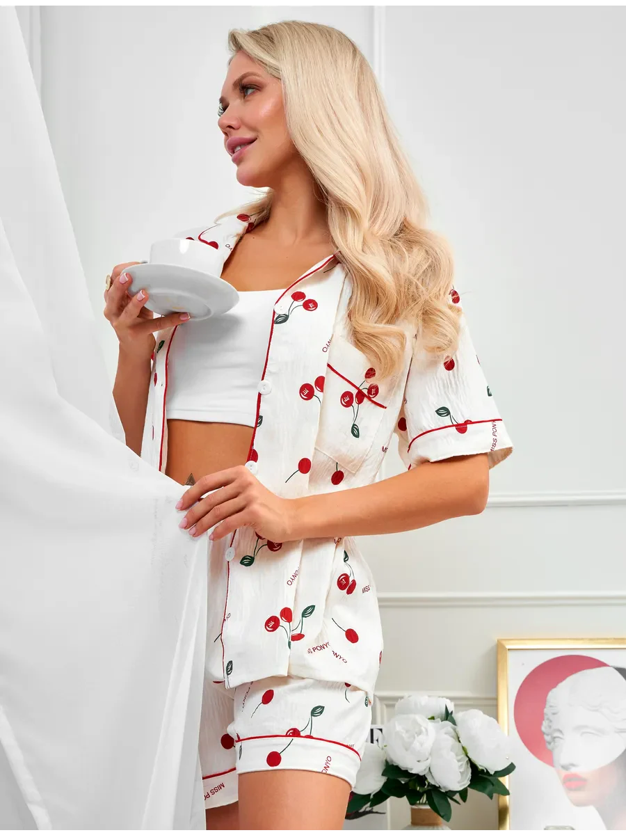 Pijama Americano Cherry Bloom