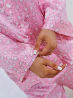 Pijama Longo Corações Pontilhados