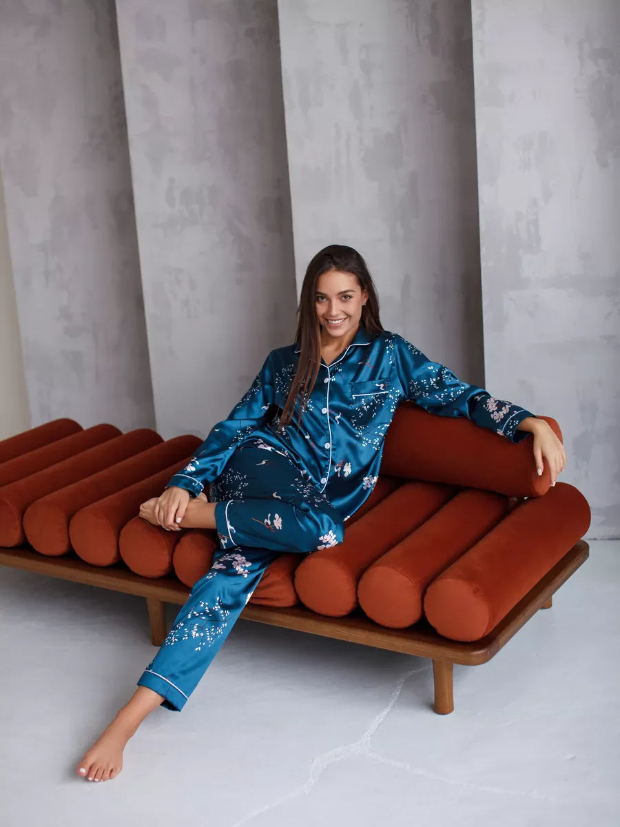 Pijama Longo Aurora Blue