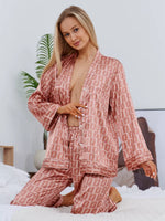 Pijama Longo Geométrico Notte Rosa