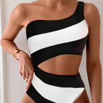 Maiô One Shoulder Waves