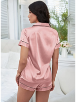 Pijama Americano Satin Rosé