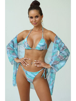 Conjunto Biquíni e Saída de Praia Palmeira AquaBlue