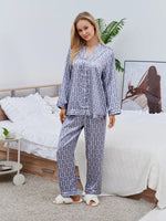 Pijama Longo Geométrico Notte Blue
