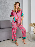 Pijama Longo Santorini Manga Curta
