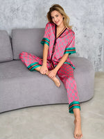 Pijama Longo Santorini Manga Curta