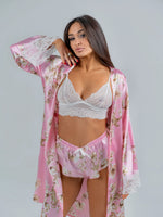 Conjunto BabyDoll e Robe Wild Lace Rosé