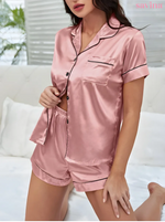 Pijama Americano Satin Rosé