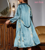 Conjunto Floral Royalty™ | (Conjunto Completo Robe + Camisola) Conforto e Elegância (FRETE GRÁTIS)