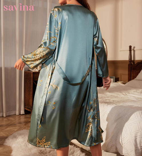 Robe Floral Royalty™ | Elegância e Conforto (FRETE GRÁTIS)